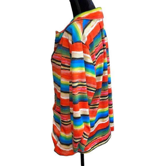 Love Spell 3X Colorful Stripe 1 Button Jacket Pockets Santa Fe Southwestern Boho - Picture 6 of 11